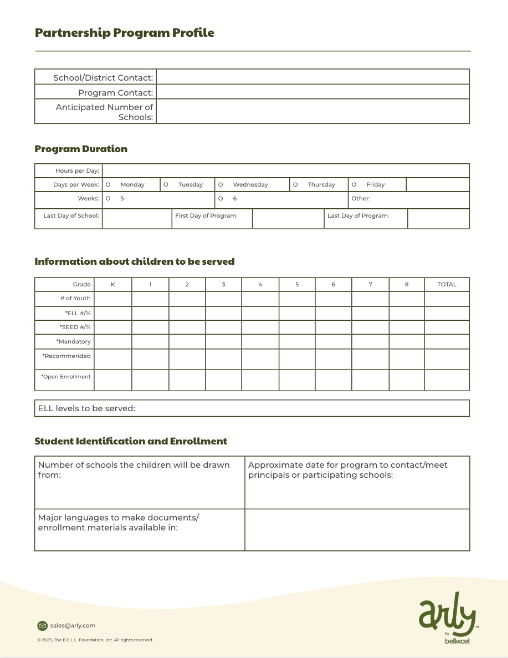 Partnership Program Profile