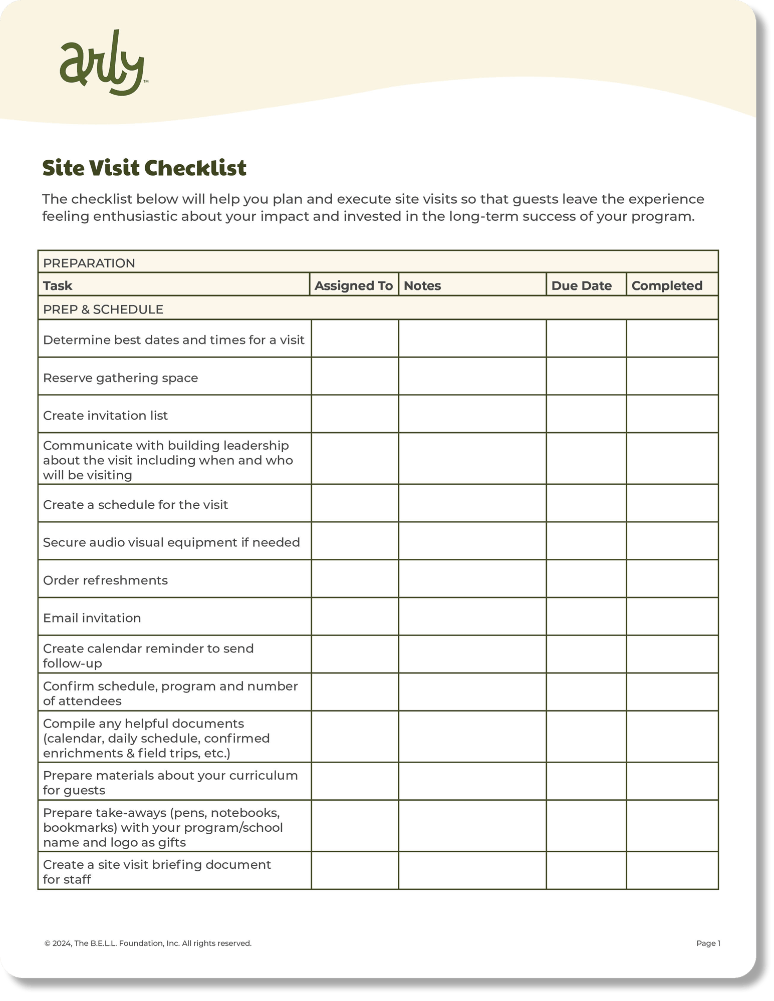 Site Visit Checklist images2