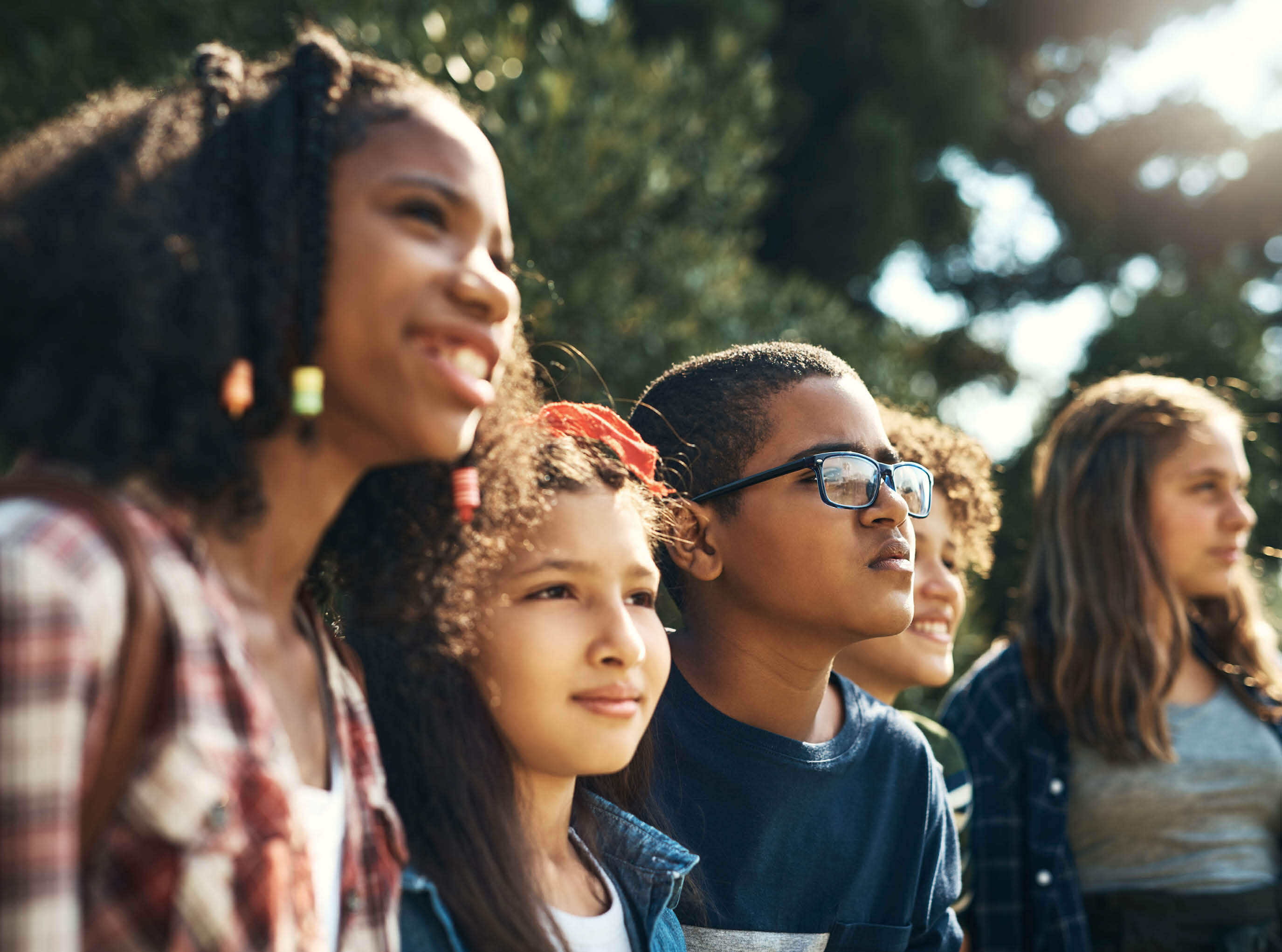 A group of children outdoors